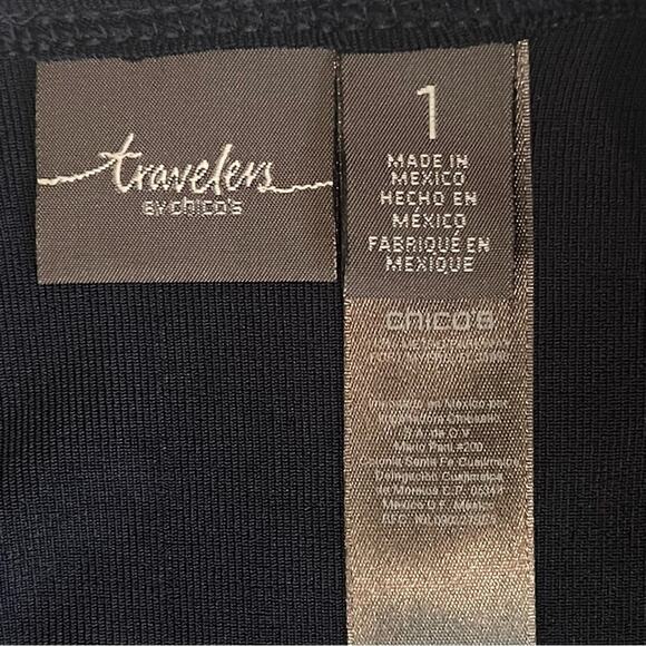 Chico’s Midnight Blue Travelers Non-Wrinkle Neutral Shift Dress NWOT Size 8 - Picture 9 of 13